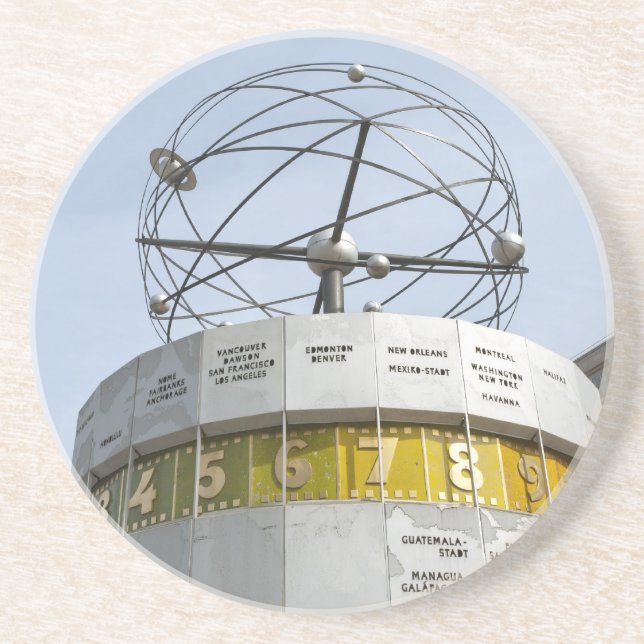 Worldtime Clock in Berlin Coaster (Front)