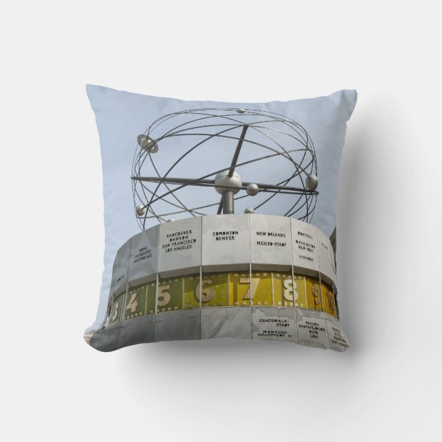 Worldtime Clock in Berlin Cushion (Front)
