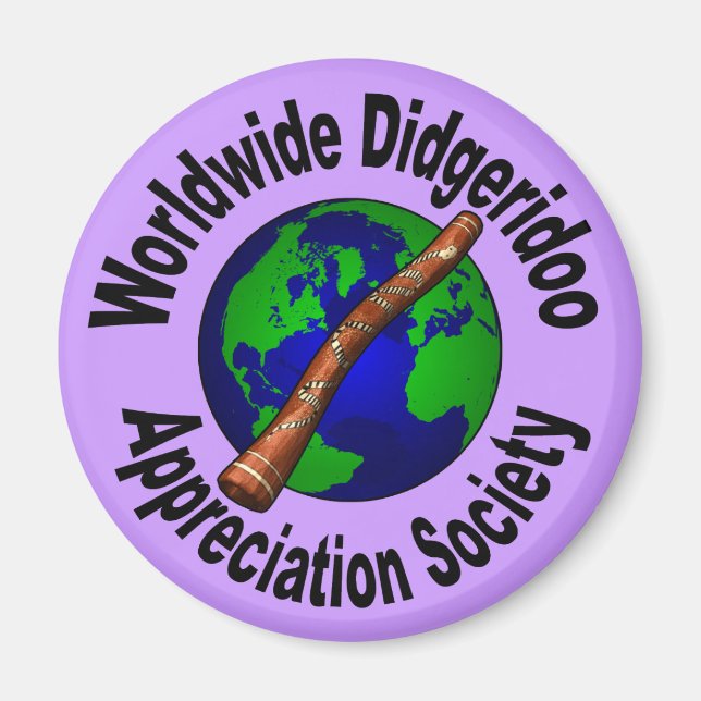 Worldwide Didgeridoo Appreciation Society Magnet (Front)
