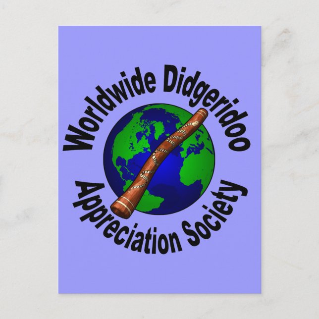 Worldwide Didgeridoo Appreciation Society Postcard (Front)