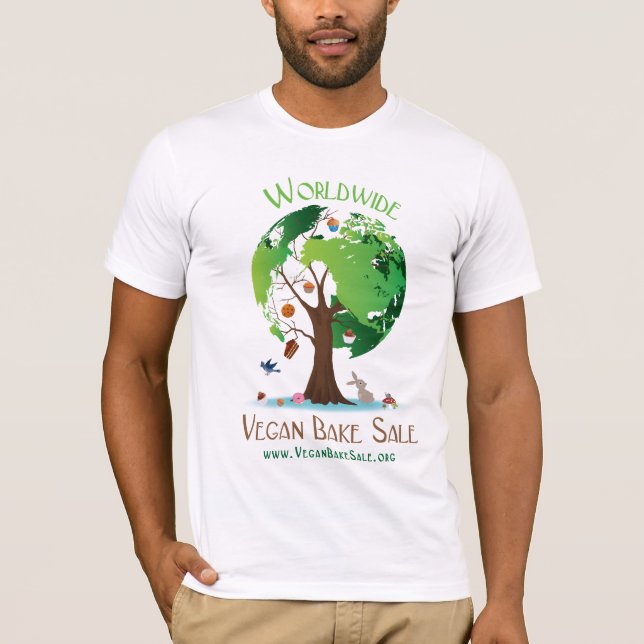 Worldwide Vegan Bake Sale shirt by Reagan Kimball (Front)