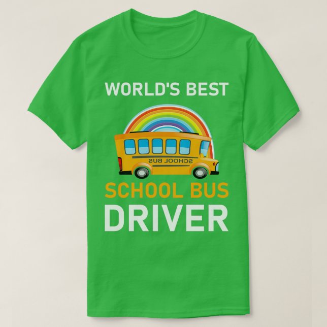 Worldx27s Best School Bus Driver 8 T-Shirt (Design Front)