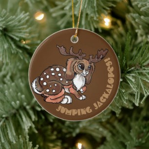 Worlpertinger/Jackalope Believe Ceramic Tree Decoration