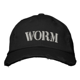 WORM EMBROIDERED HAT