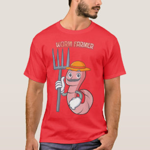Worm Farm Farmer Funny Humour Novelty T-Shirt