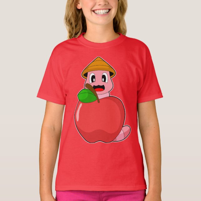 Worm Farmer Apple T-Shirt (Front)