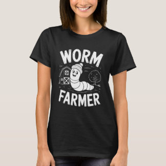 Worm Farmer Earthworm Garden Composting T-Shirt