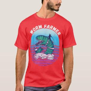 Worm Farmer Vintage Retro Worm Warrior Red Wiggler T-Shirt