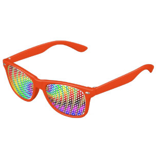 Worm Hole Fractal Art Orange Kids Sunglasses