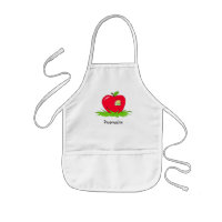 Worm In Red Apple With Name