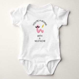 Worm With Moustache Funny Baby Bodysuit Vanderpump