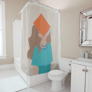 Wormbook Bored Shower Curtain