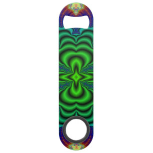 Wormhole Fractal Neon Green Space Tubes