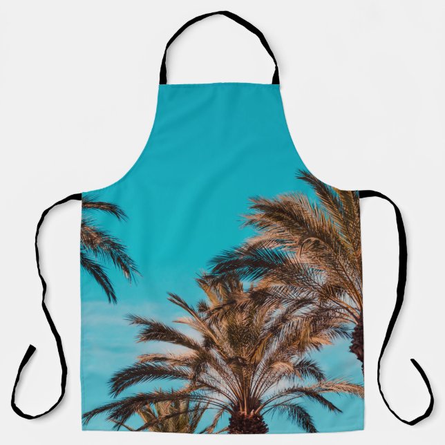 WORM'S EYE VIEW PHOTOGRAPHY OF BROWN TREES APRON (Front)
