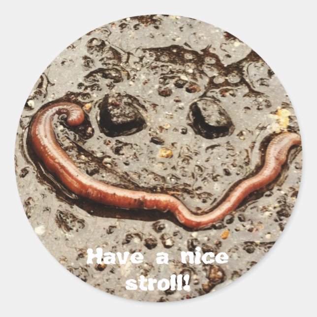Wormy Smile Sticker (Front)