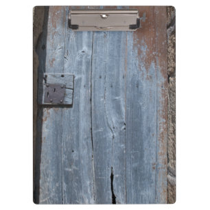 Worn and Rusty Wooden Door Clipboard