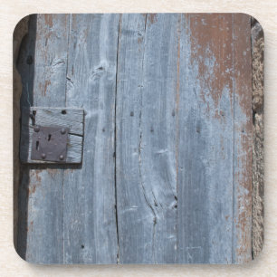Worn and Rusty Wooden Door Coaster