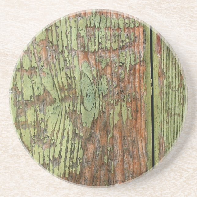 Worn and Weathered Barn Wood Coaster (Front)