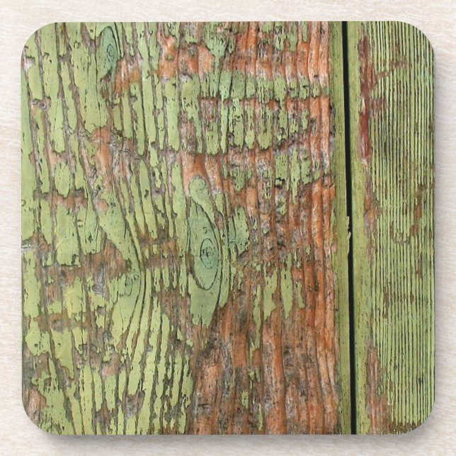 Worn and Weathered Barn Wood Coaster (Front)