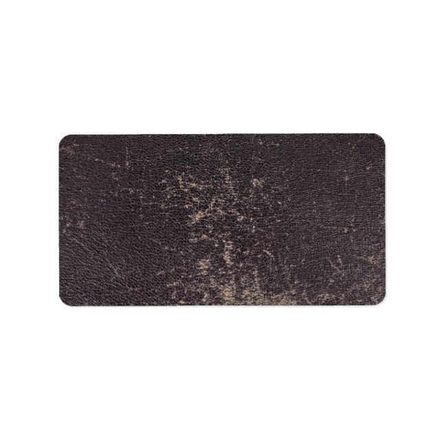Worn Black Leather Background Label (Front)