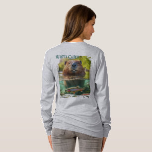 Worn Calm   Deer & Beaver at Trout Creek Scene T-Shirt