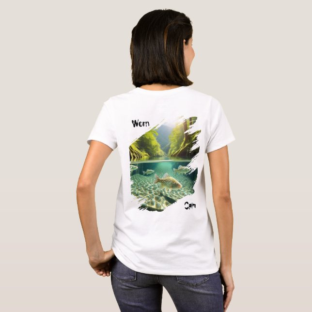 Worn Calm | Fish in a Mountain Brook Nature Tee (Back Full)