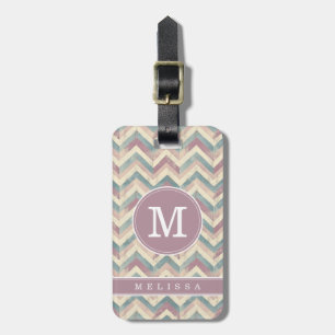 Worn Chevron Background Luggage Tag