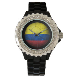 Worn Colombian Flag Football Soccer Ball Watch