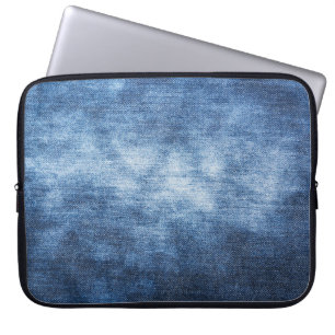 Worn denim fabric, textured background. laptop sleeve