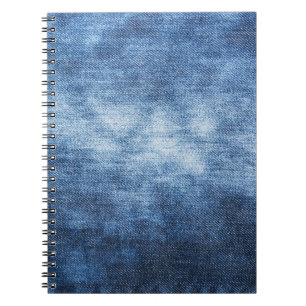 Worn denim fabric, textured background. notebook