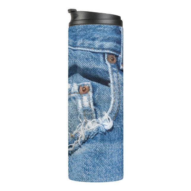 Worn Jeans Thermal Tumbler (Rotated Right)