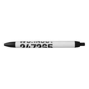 Worn out and scratched text Workout 247365 black Ink Pen