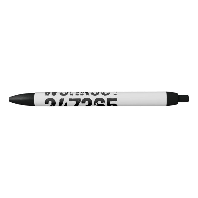 Worn out and scratched text Workout 247365 black Ink Pen (Front)