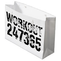 Worn out and scratched text Workout 247365 black