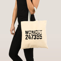 Worn out and scratched text Workout 247365 black
