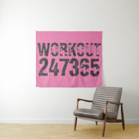 Worn out and scratched text Workout 247365 pink