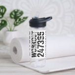 Worn out and scratched text Workout 247365 rustic Water Bottle<br><div class="desc">Worn out and scratched text Workout 247365 rustic in black colour with white background. Perfect for anyone who is lifting,  fitness,  training,  bodybuilding and going to the gym.</div>