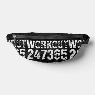 Worn out and scratched text Workout 247365 vintage Bum Bags