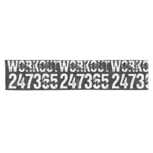 Worn out and scratched text Workout 247365 vintage Short Table Runner