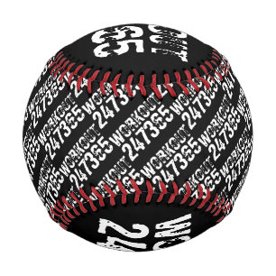 Worn out and scratched text Workout 247365 white Baseball