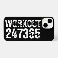 Worn out and scratched text Workout 247365 white