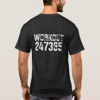 Worn out and scratched text Workout 247365 white