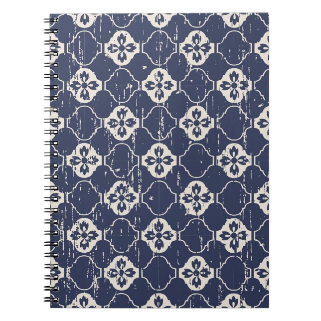 Worn Out Flowers: Vintage Seamless Notebook (Front)