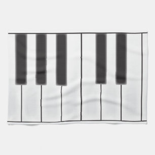 Worn Piano Keys Tea Towel