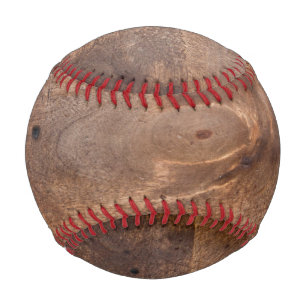 Worn pine board baseball