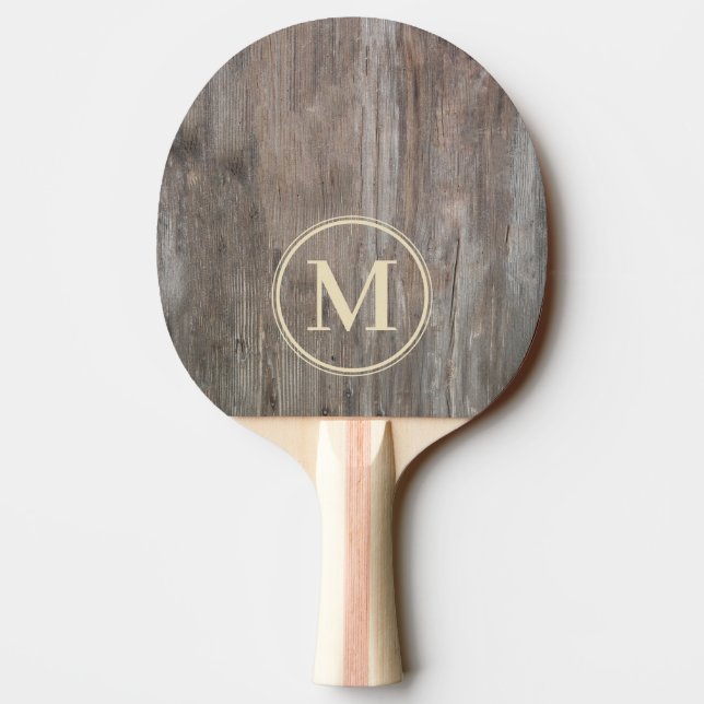 Worn Planks Monogram Ping Pong Paddle (Back)