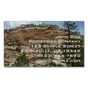 Worn Rock Walls in Zion National Park Magnetic Business Card