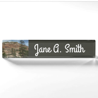 Worn Rock Walls in Zion National Park Nameplate
