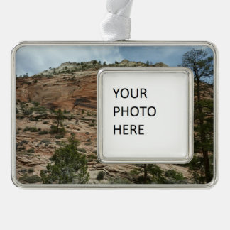 Worn Rock Walls in Zion National Park Silver Plated Framed Ornament