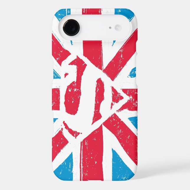 Worn S-Shield Over Flag Case-Mate iPhone Case (Back)